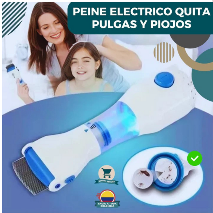 Peine eléctrico quita pulgas y piojos